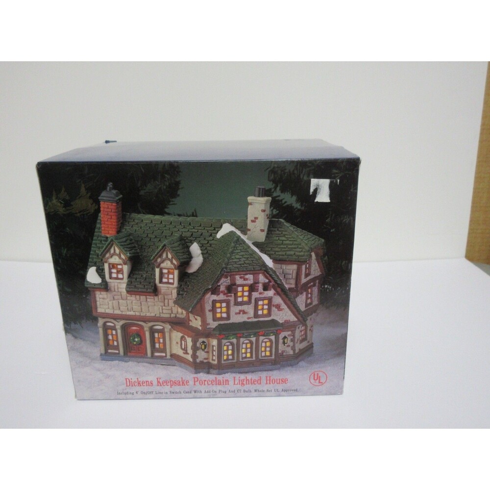 Dickens Keepsake 1994 House Porelain Lighted In Box 7x5x6.5 Inch